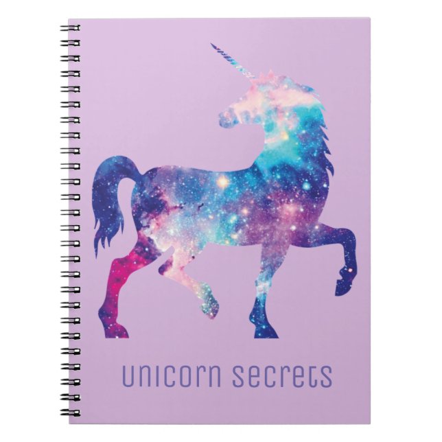Lilac Unicorn Secrets Notebook (Front)