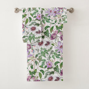 Lilac Vert Blanc Vintage Fleurs botaniques