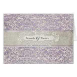 Lilac Vintage French Regency Lace Etched Wedding