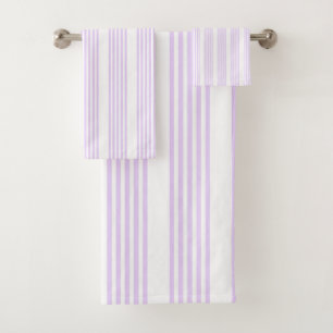 Lilac violet et blanc cinq bandes motif
