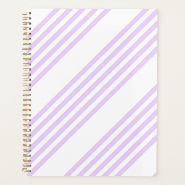 Lilac violet et blanc cinq bandes motif (Devant)