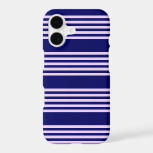 Lilac violet et bleu marine cinq bandes motif