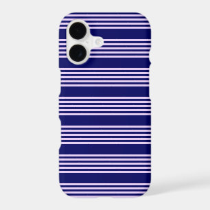Lilac violet et bleu marine cinq bandes motif
