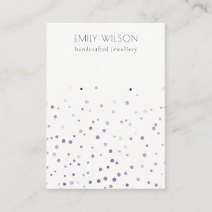 Lilac Watercolor Confetti Stud Earring Display Business Card