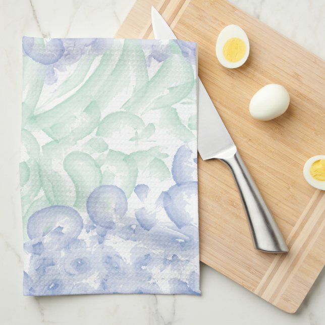 Lilac Watercolor Design Kitchen Towel (Quarter Fold)