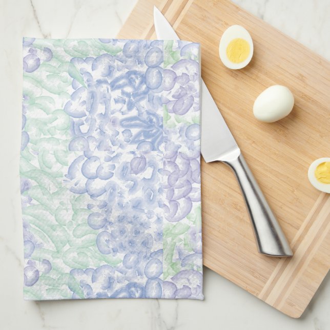 Lilac Watercolor Design Kitchen Towel (Quarter Fold)