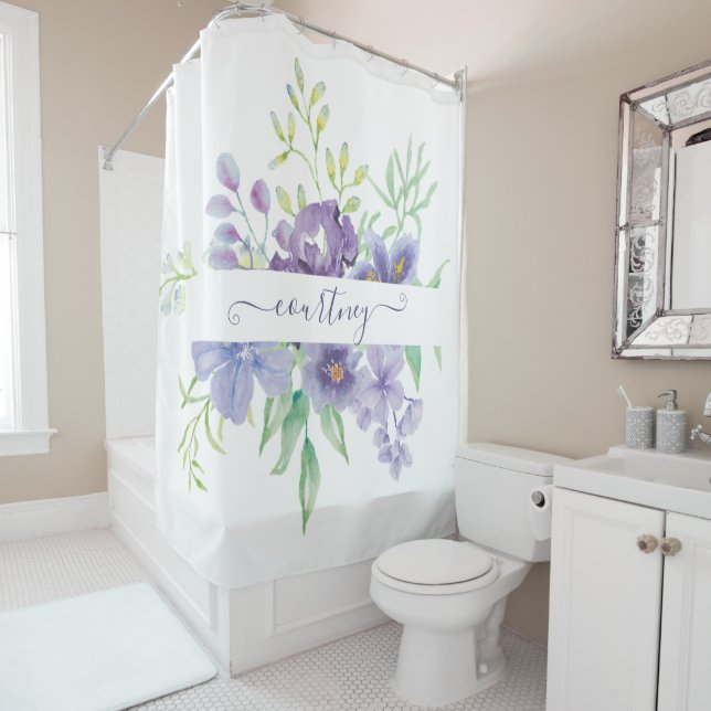 Lilac watercolor floral personalized  (In Situ)