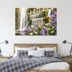 Lilac Waterfall Stretched Canvas Print
