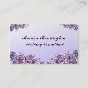 Lilac Wedding Consultant Business Card