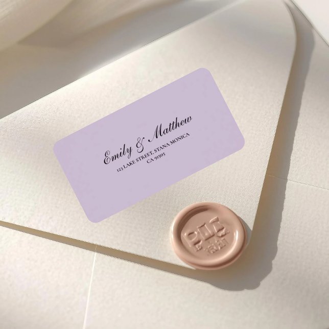 Lilac Wedding Return Address Label (Creator Uploaded)