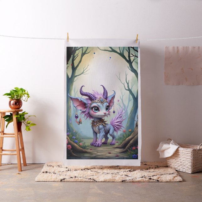 Lilac Whisper – Enchanted Forest Guardian.  Fabric (In Situ)