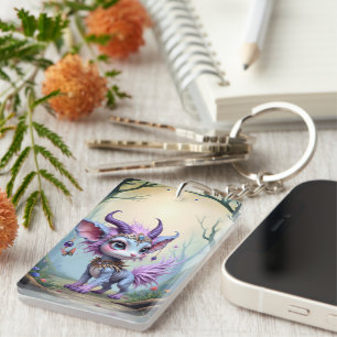 Lilac Whisper – Enchanted Forest Guardian.  Keychain