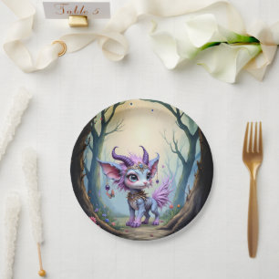 Lilac Whisper – Enchanted Forest Guardian. Paper Plate