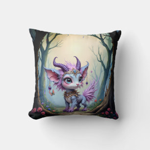 Lilac Whisper – Enchanted Forest Guardian. Throw Pillow
