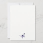 Lilac Wildflower Butterfly Garden Watercolor Card (Back)