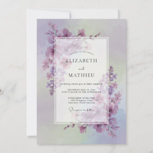 Lilac Wildflower Wedding Invitation