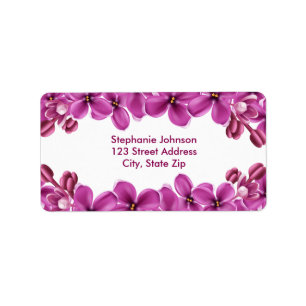 Lilac Wreath Address Label