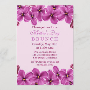 Lilac Wreath Mother's Day Brunch Invitation