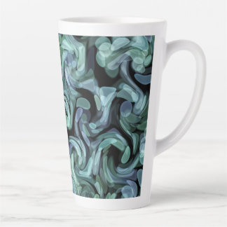 LilacBlue Swirl Watercolor II Latte Mug
