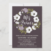 Lilacs and Anemones Floral Wreath Quinceañera