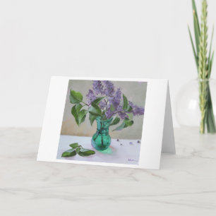 Lilacs - blank greeting card