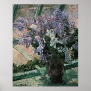 Lilacs dans une fenêtre, Mary Cassatt Poster