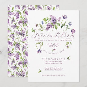Lilacs & Fleurs de printemps Invitation de douche 