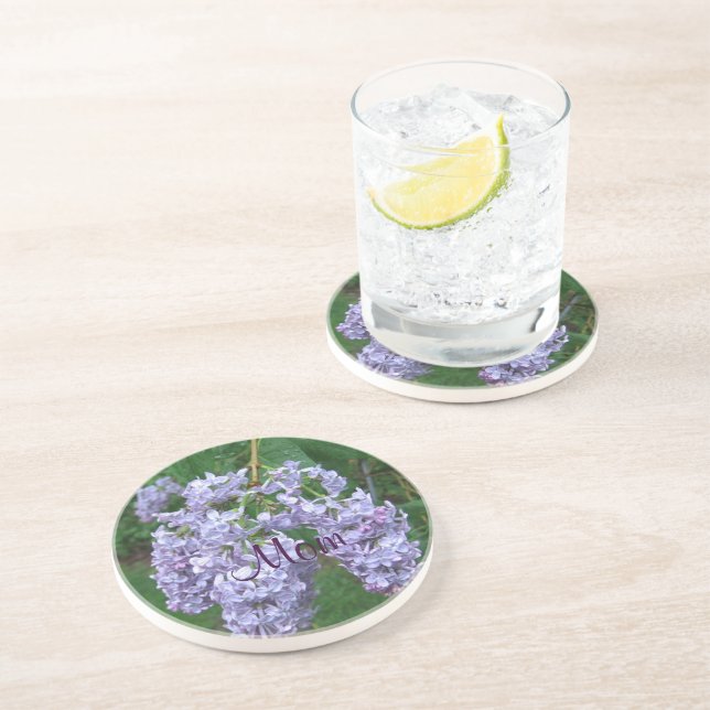 Lilacs for Mother's Day Coaster (Side)