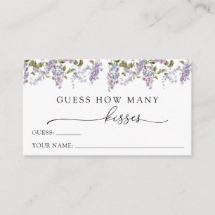 Lilacs Guess How Many Kisses Enclosure Card