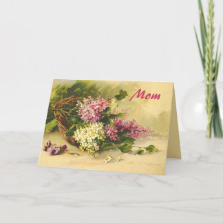 Lilacs in a Basket Mother's Day Card