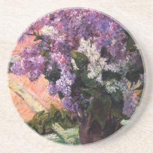 Lilacs in a Window by Mary Cassatt Coaster