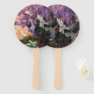 Lilacs in a Window by Mary Cassatt Hand Fan