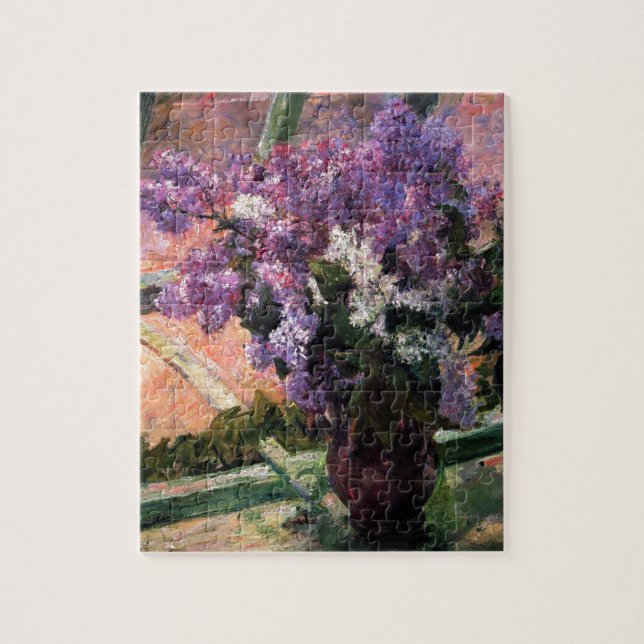 Lilacs in a Window by Mary Cassatt Jigsaw Puzzle (Vertical)