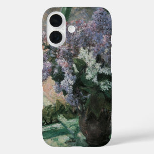 Lilacs in a Window by Mary Cassatt, Vintage Art iPhone 16 Case