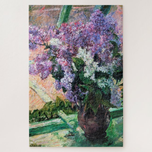 Lilacs in a Window, Mary Cassatt Jigsaw Puzzle (Vertical)