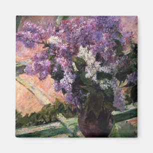 Lilacs in a Window   Mary Cassatt Magnet