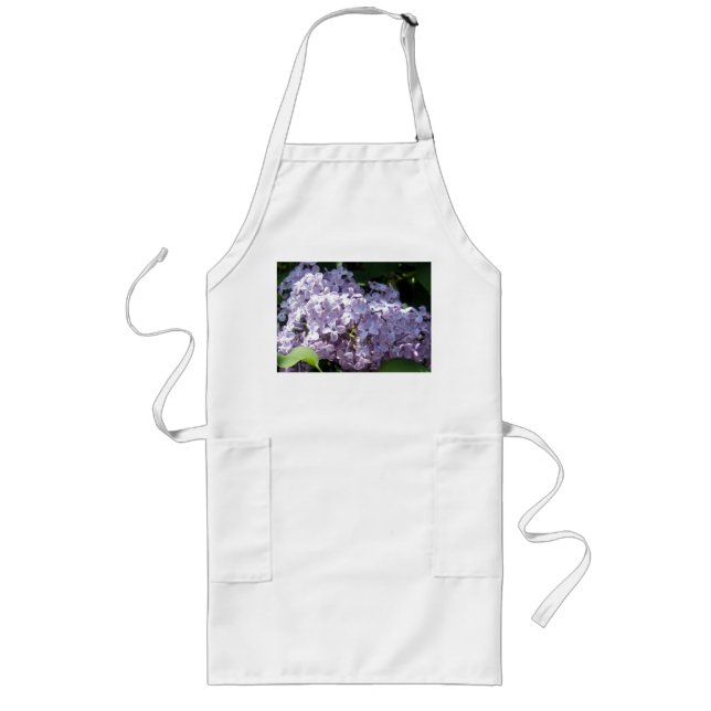 Lilacs in Full Bloom Long Apron (Front)