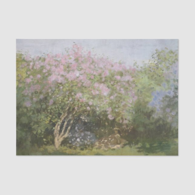 Lilacs in the Sun by Claude Monet Tissue Paper (Front)