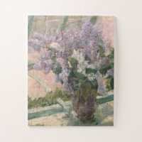 Lilacs in Window by Mary Cassatt American Painter
