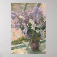 Lilacs in Window by Mary Cassatt American Painter