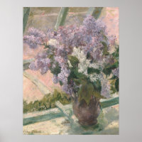 Lilacs in Window by Mary Cassatt American Painter