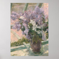 Lilacs in Window by Mary Cassatt American Painter