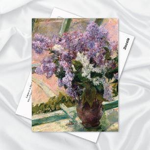 Lilacs in Window Mary Cassatt Postcard