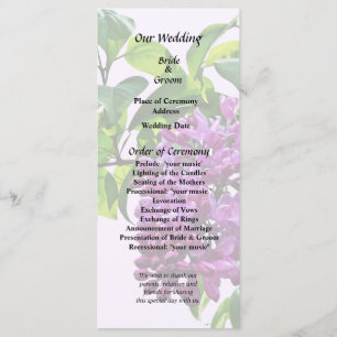 Lilacs Just Opening Program