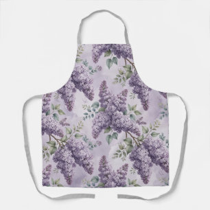 Lilacs Lilac Blossoms Sage Green Dusty Lavender Apron