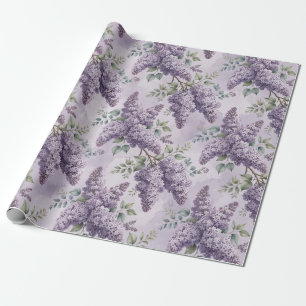 Lilacs Lilac Blossoms Sage Green Dusty Lavender  Wrapping Paper