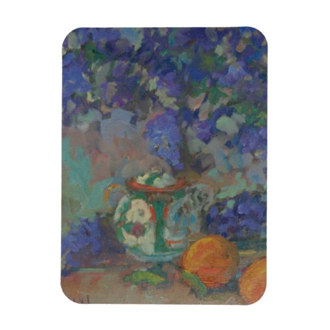 Lilacs, Persimmons and the Sugar Bowl Magnet (Vertical)