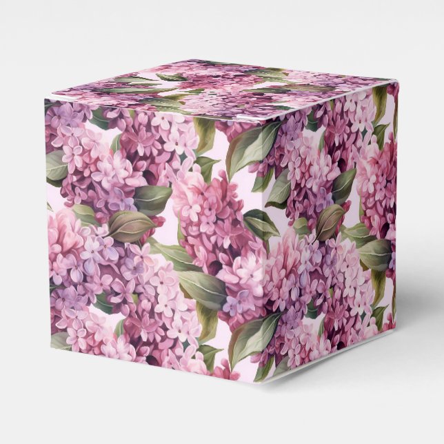 Lilacs Print Party Treat Box (Front Side)