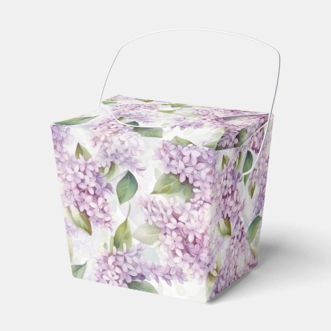 Lilacs Print Party Treat Box (Front Side)