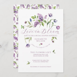 Lilacs & Spring Flowers Bridal Shower Invitation